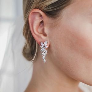 Bridal CZ Drop earrings